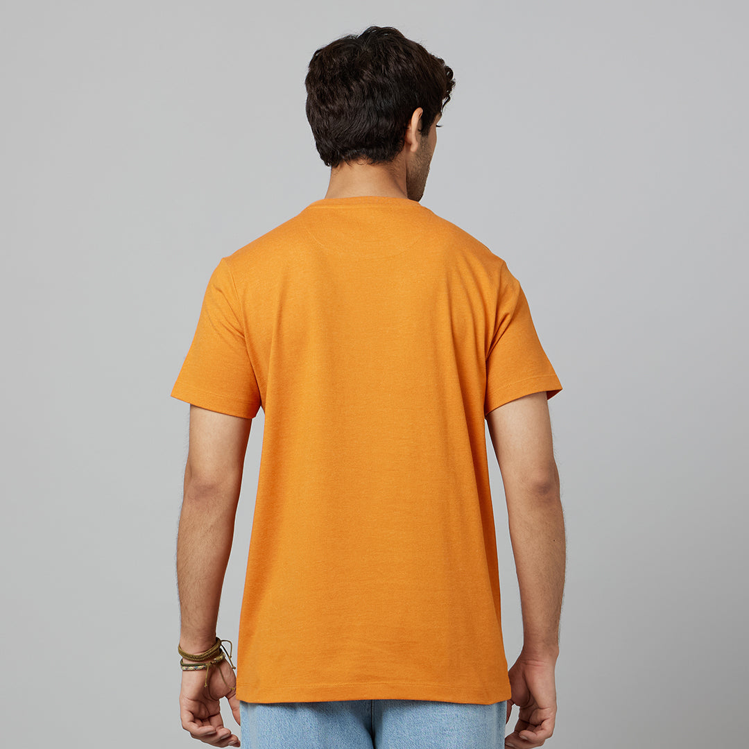 MEN'S-ARMOR-CREW NECK T-SHIRT-ORANGE MARMALADE