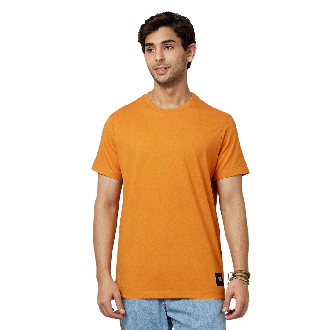 MEN'S-ARMOR-CREW NECK T-SHIRT-ORANGE MARMALADE