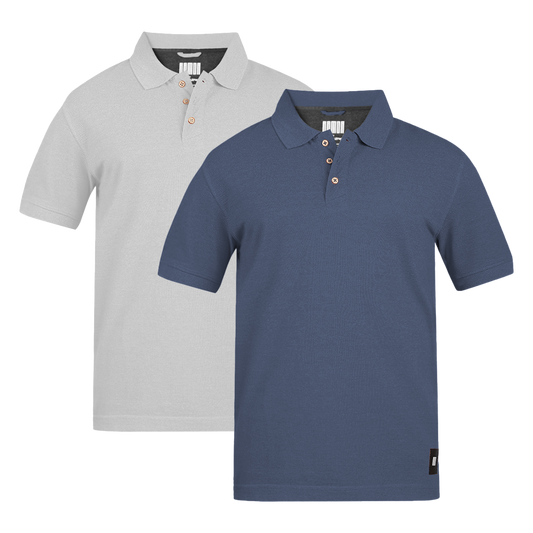 MEN'S ARMOR POLO 2 PC PACK NAVY-GREY